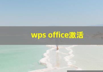 wps office激活